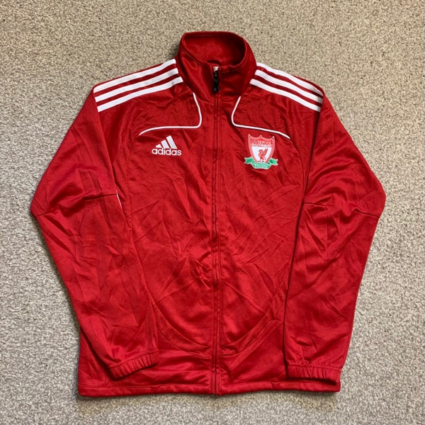 Adidas Tracksuit Top Track Jacket Liverpool FC Y2K 00s Football Clima Vintage S