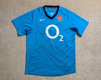 Nike England Rugby Union Jersey T-shirt O2 Rare Away 2000s