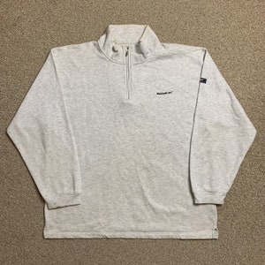 Reebok Jumper Sweatshirt Pullover Kwartrits Pullover Vintage Retro jaren '90 L