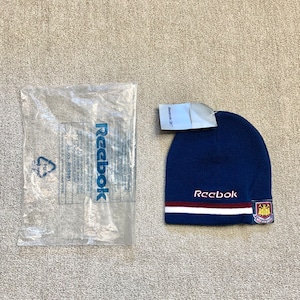West Ham United Hat Beanie Reebok Vintage Hammers Y2K 00s Spell Out - One Size