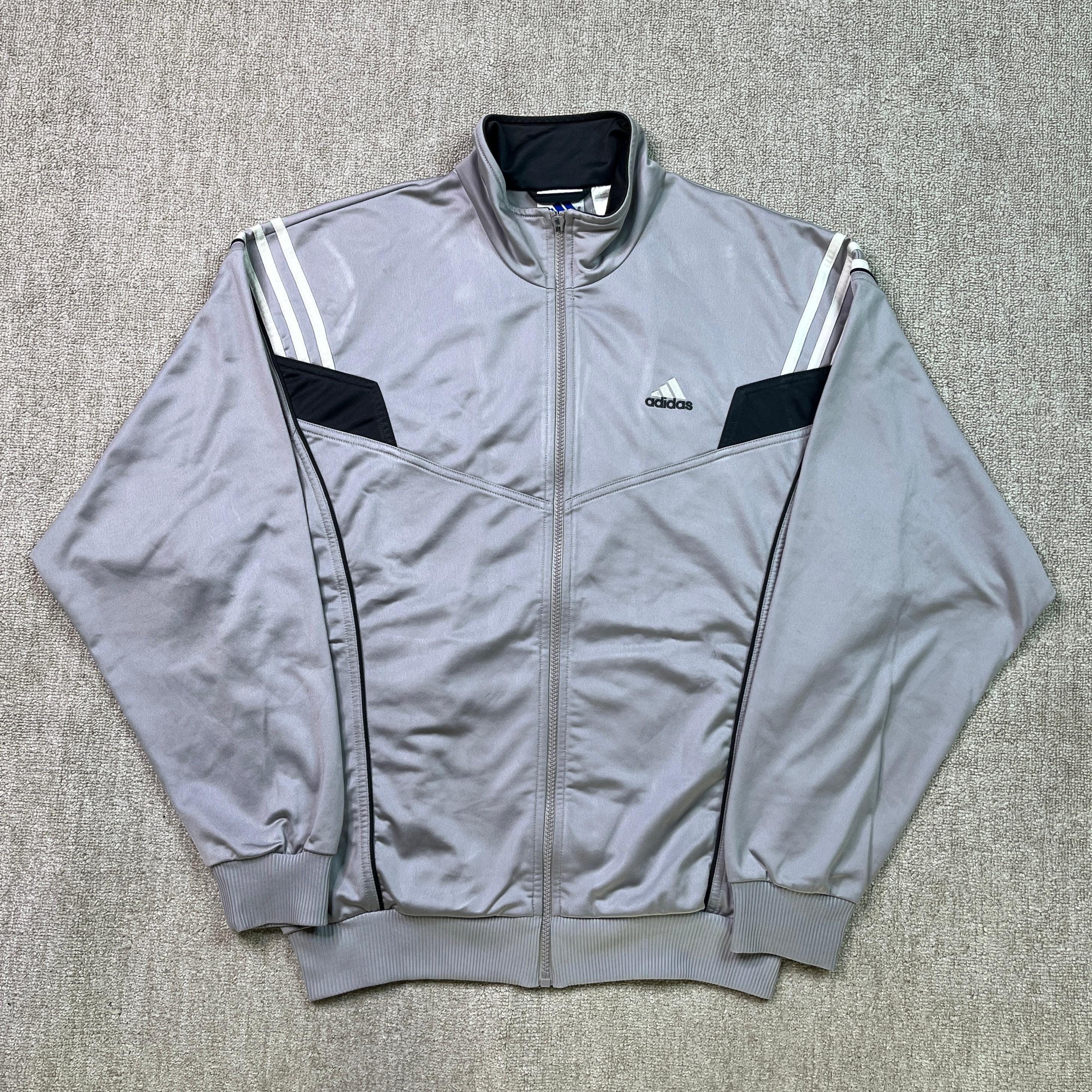 Adidas Tracksuit Top Track Jacket Full Zip 90s Spellout Vintage