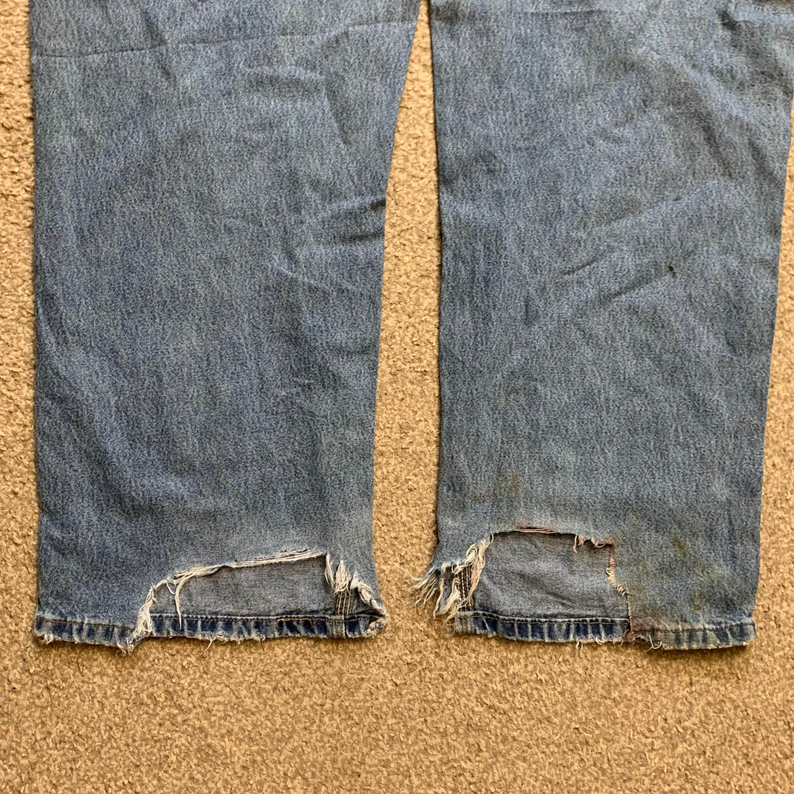 Carhartt Jeans Original Dungaree Fit Distressed Straight Leg