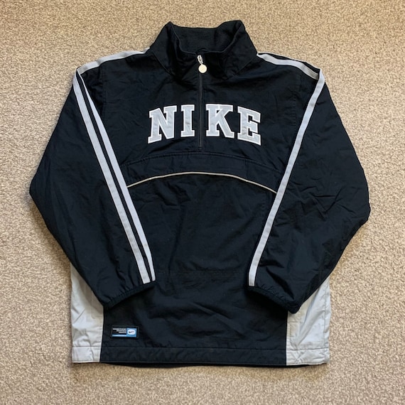 Nike Pullover Jacket Coat Spell Out Reflective Fleece Y2K 00s