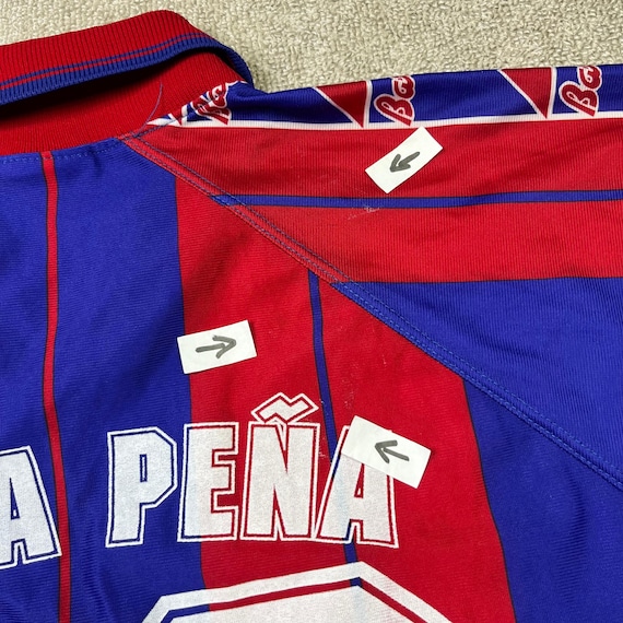 90s FCバルセロナ ユニフォーム L ROGER'S ヴィンテージ Barcelona FB Football Jersey 1997-1998 Barca Roger's Soccer