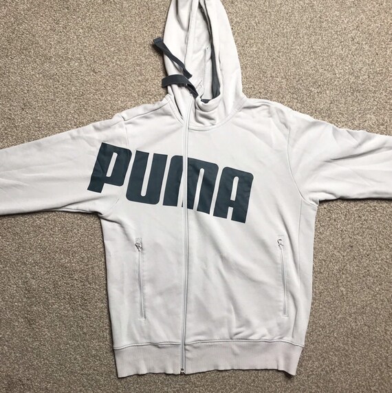 Puma Hoodie Side Zip Through Jumper Vintage S Etsy Australia