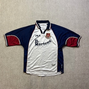 ウエストハム 1999-2000 90s Dr.Martens VTG 90s Y2K Doc Dr. Martens slide slip on sandals brown leather