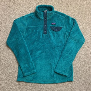 Patagonia Snap T Fleece Jumper Vintage Fluffy Teddy Pullover XS