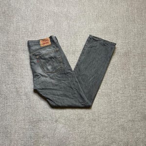 Levi’s Jeans 501 Regular Fit Straight Leg Vintage Button Fly Grey 34x31.5