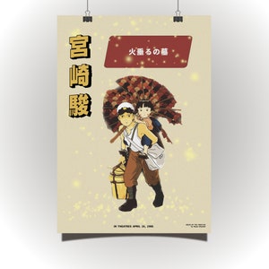 Grave of The Fireflies Scene with Logo Poster for Sale by SillyFun