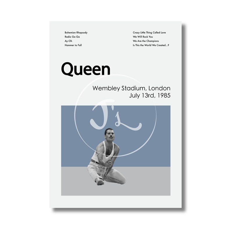 Queen Freddie Mercury Minimalist Poster - Etsy