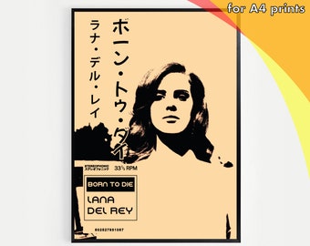 Lana Del Rey Born To Die Japanese Poster Wall Art Print