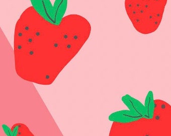 Strawberry Phone Wallpaper Digital Download - Original Digital Print