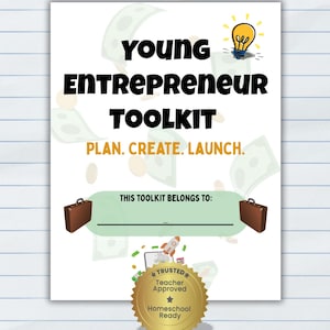 Das Young Entrepreneur Toolkit: Druckbarer/bearbeitbarer Business Planer für Kids & Tweens