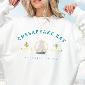 Felpa Chesapeake Bay, Camicia Chesapeake Bay Yachting, Camicia Chesapeake Bay, Camicia Maryland, Stile costiero, Regalo Maryland, Regalo perfetto