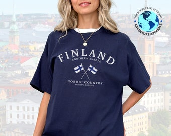 Finland T-shirt, Finland Suomi, Finland shirt, Unisex Comfortable T-Shirt, Helsinki, Suomi, Leijona
