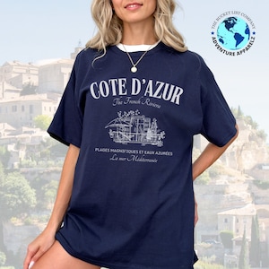 French Riviera T-Shirt, Cote D&#39;Azur Shirt, Europe Trip, French Riviera Shirt, Unisex t-shirt, France Gift
