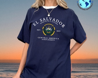 El Salvador T-shirt, El Salvador shirt, Central America shirt, El Salvador shirt, El Salvador flag t-shirt, Unisex Comfortable T-Shirt