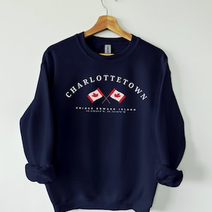 Sudadera Charlottetown, Charlottetown Canadá, Camisa Charlottetown, Camisa Canadá, Bandera de Canadá, Isla del Príncipe Eduardo, Suéter Charlottetown