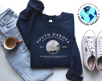 South Dakota Shirt, South Dakota Geschenk, South Dakota Sweatshirt, Mount Rushmore State, bequemes Sweatshirt, South Dakota Quarter