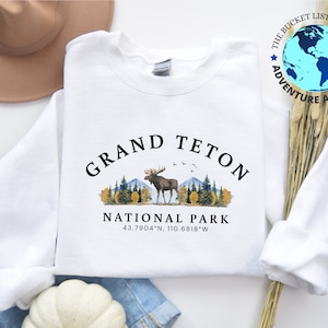 Grand Teton Shirt, Grand Teton National Park Sweatshirt, Wyoming Sweatshirt, Wyoming Geschenk, weicher und bequemer Pullover Sweatshirt