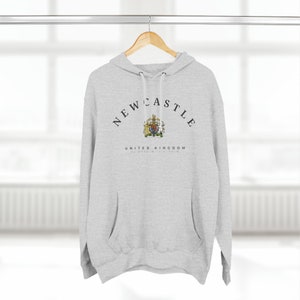 Newcastle Drei-Panel Fleece Hoodie, Newcastle upon Tyne, Vereinigtes Königreich, England Shirt, Newcastle Shirt, Newcastle Hoodie, UK Style