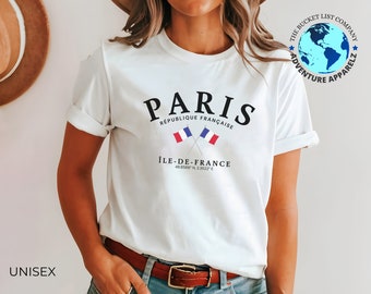Camiseta de París, souvenir de París, regalo de París, camiseta unisex de París, camiseta estilo París, camiseta de Francia, camiseta de Francia