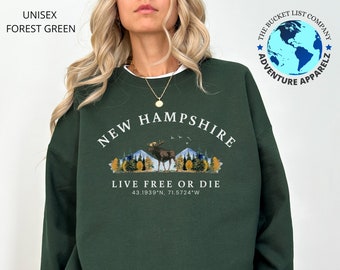 New Hampshire Shirt, New Hampshire sweatshirt, Nature Lover Sweatshirt, New Hampshire Gift, New Hampshire Soft and Comfortable Sweatshirt