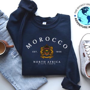 Sweat-shirt Maroc, chemise Maroc, cadeau Maroc, souvenir du Maroc, sweat-shirt Maroc doux et confortable, Afrique du Nord
