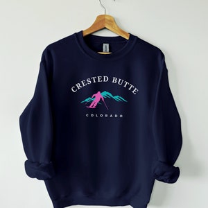 Crested Butte Colorado, sweat-shirt de ski rétro Crested Butte, après-ski, style vintage, pull alpin Crested Butte, Crested Butte Colorado