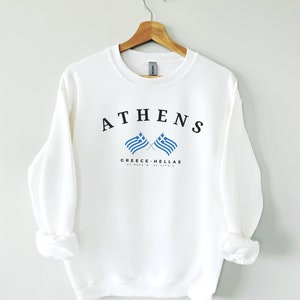 Athen Sweatshirt, griechische Flagge, Athen Griechenland, Griechenland, Athen Shirt, Hellas, griechischer Stil, Griechisch, Hauptstadt von Griechenland