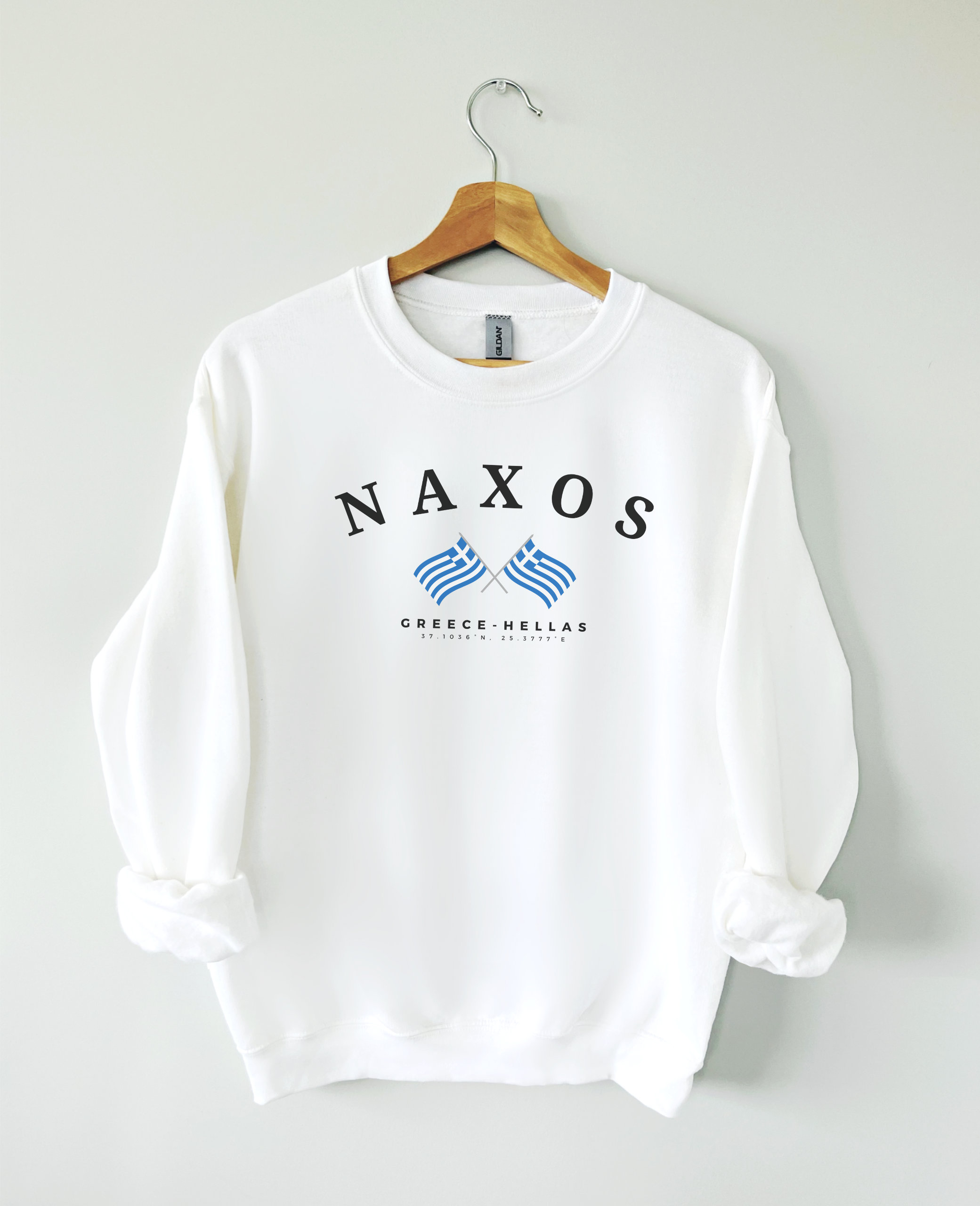 Naxos Sweatshirt, Greek flag, Naxos Greece, Greece, Naxos shirt, Hellas, Greek style, Aegean Sea, Greek, Naxos, Cyclades group