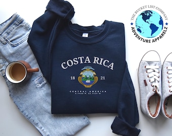 Costa Rica Sweatshirt, Costa Rica Central America Shirt, Pura Vida Shirt, Costa Rica Gift, Soft and Comfortable Sweatshirt