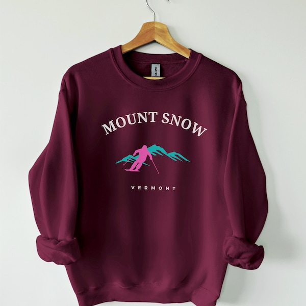 Mount Snow Sweatshirt Unisex, Vintage Retro Style Sweatshirt, Vermont vintage style Sweater, Ski Sweatshirt, trendy gift, Alpine ski