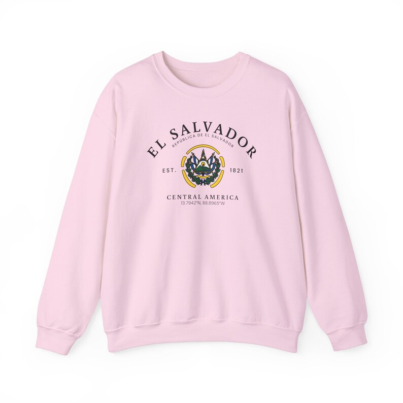 El Salvador Sweatshirt, El Salvador Flag Shirt, Central America, El Salvador Shirt, Soft and Comfortable Pullover Sweatshirt, Gift, Souvenir image 8