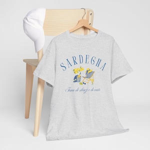 Sardegna T-Shirt, Sardinia Tee, Italy Gift, Island Life Shirt, Mediterranean Shirt, Travel Tee, Unisex T-Shirt, Italy shirt, Sardinia image 3