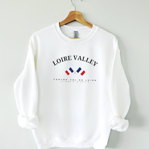 Sweatshirt Loire-vallei, trui Loire-vallei Frankrijk, shirt Europa, Frankrijk, cadeau, Loire-vallei Frankrijk, Frankrijk Soft Travel Gift ronde hals