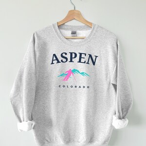 Aspen Sweatshirt Unisex, Vintage Retro Style Colorado Sweatshirt, Aspen Sweater, Ski Sweatshirt, trendy gift