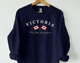 Victoria Sweatshirt, Victoria Canada, Victoria Shirt, Canada Shirt, Canadian, Victoria style, Canada Flag, British Columbia, Perfect gift