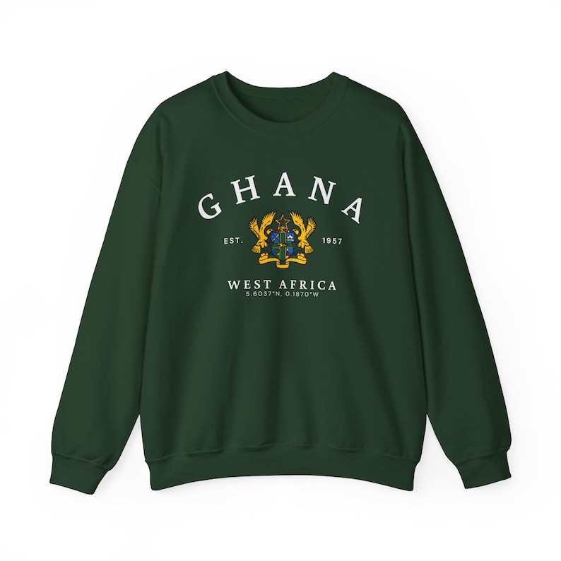 Sudadera de Ghana, camiseta de Ghana, sudadera de África, sudadera acogedora de Ghana, regalo de África, recuerdo de Ghana, regalo de Ghana, Ghana África imagen 5