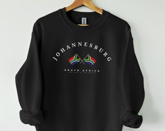 Johannesburg-sweatshirt, Zuid-Afrika-sweatshirt, Johannesburg Zuid-Afrika, vlag van Zuid-Afrika, cadeau Johannesburg, safari, wildernis