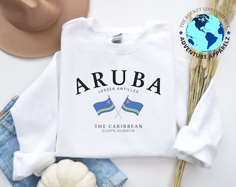 Aruba Sweatshirt, Aruba Shirt, Aruba Caribbea, Karibik Sweatshirt, weicher und bequemer Pullover, Aruba Island