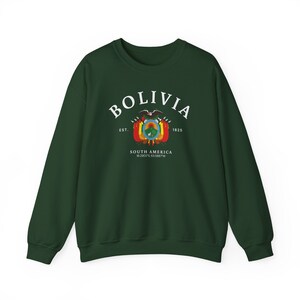 Suéter Bolívia, Camisa Bolívia, Camisa América do Sul, Moletom Macio e Confortável, Presente Bolívia, Bolívia América do Sul imagem 5
