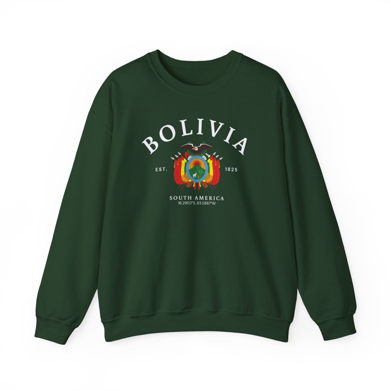 Suéter Bolívia, Camisa Bolívia, Camisa América do Sul, Moletom Macio e Confortável, Presente Bolívia, Bolívia América do Sul imagem 5