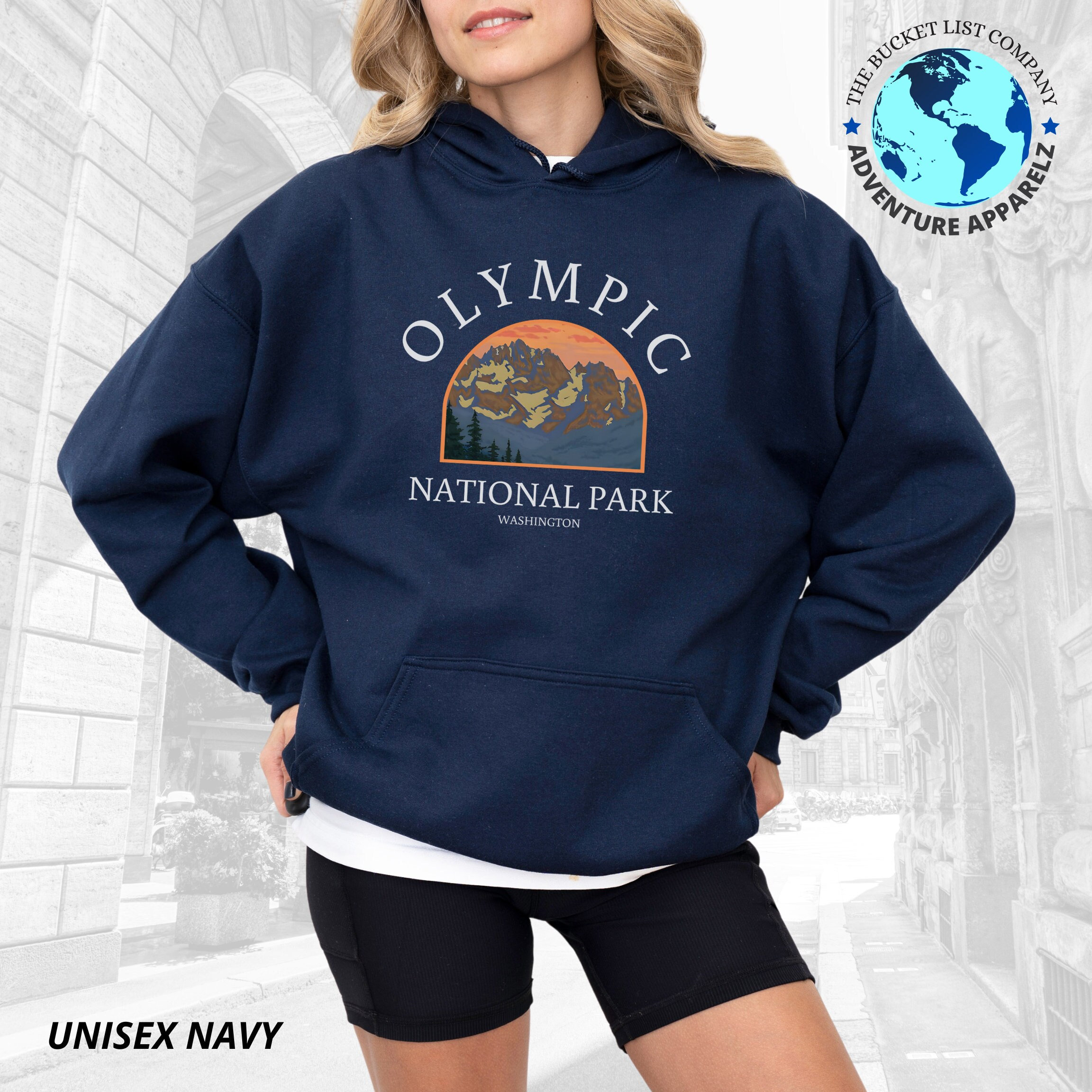 Vintage 90s Olympic National Park Sweatshirt Hurricane Ridge Sage Green