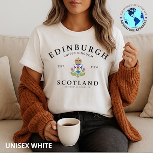 Camiseta de Edimburgo, camiseta de Edimburgo, camiseta de recuerdo de Escocia, regalo de viaje de Edimburgo, capital de Escocia, camiseta del Orgullo de Edimburgo