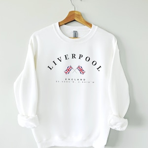 Liverpool Inglaterra Moletom, Reino Unido camisa, Liverpool, Liverpool Inglaterra Camisa, Grã-Bretanha, Liverpool camisa, City Sweater
