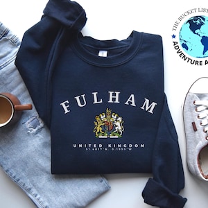 Fulham Sweatshirt, London Shirt, London Sweatshirt, Fulham Shirt, London Geschenk, England Shirt, Vereinigtes Königreich Geschenk, West London
