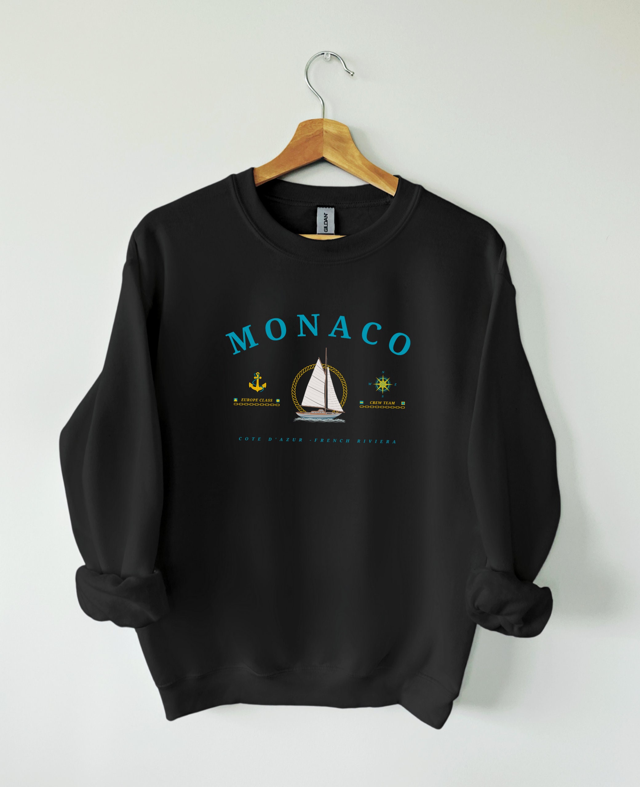 Monaco Sweatshirt Monte Carlo Unisex Sweater French Riviera Monaco Yacht Life Sweatshirt Yacht Club Sweater Monte Carlo Sweater Gift Etsy UK