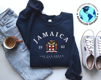 Jamaica Sweatshirt, Jamaica Shirt, Jamaica Sweater, Caribbean Crewneck Pullover, Jamaica Unisex Sweatshirt, Soft and Comfortable