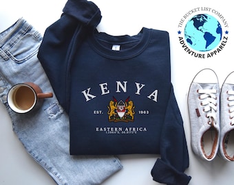 Sudadera de Kenia, camiseta de Kenia, regalo de Kenia, recuerdo de Kenia, sudadera suave y cómoda de Kenia, África Oriental de Kenia